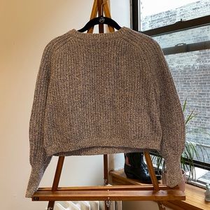 American Apparel cropped blue and white M sweater